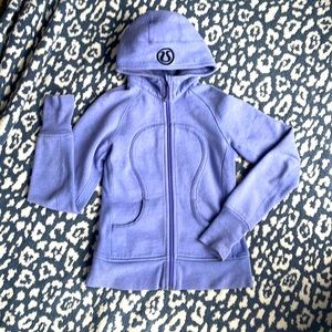Lavender Lululemon Scuba zip up size 4